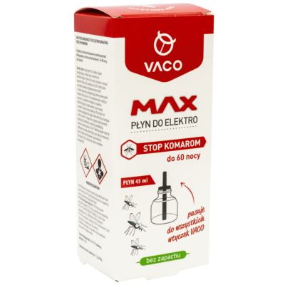 Wkład do Elektro na komary Płyn na komary 45ml na 60 nocy VACO MAX