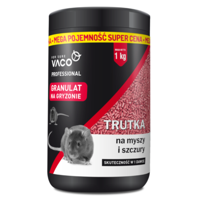 Trutka na szczury i myszy 1kg granulat VACO ( słoik )