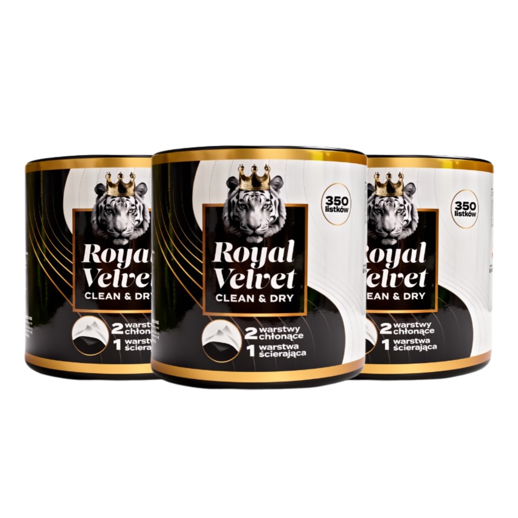 3x Ręcznik Papierowy 3-Warstwowy 350 Listków 70m Moon ROYAL VELVET
