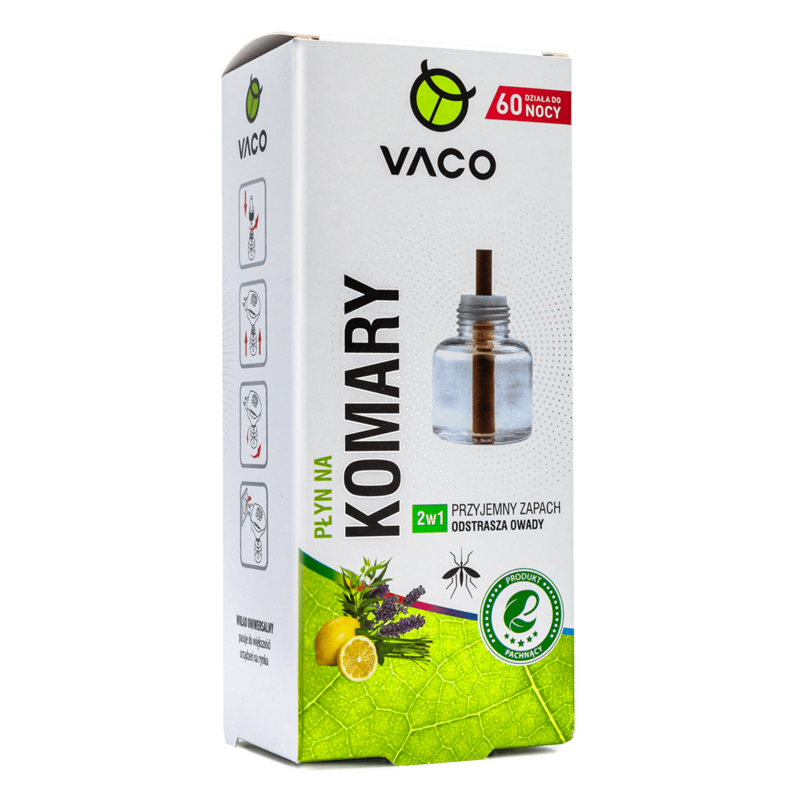 Płyn na komary muszki Citronella 45ml 60 nocy Wkład do Elektro VACO